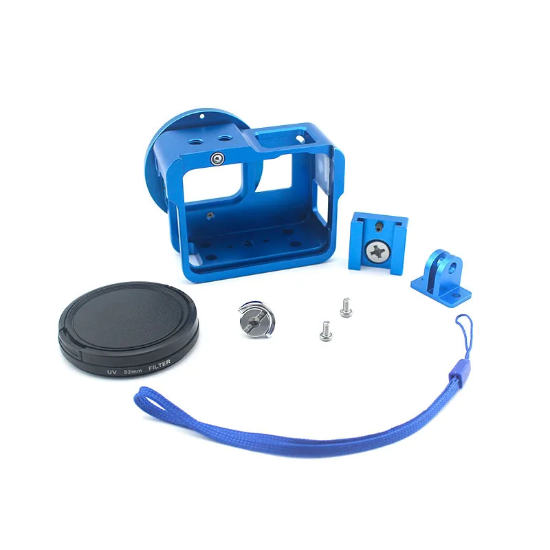 For GoPro HERO 5 6 7 Black Frame Housing Case Shell + UV Filter CNC Aluminum Alloy Hard Protective Cage For Go Pro Accessories