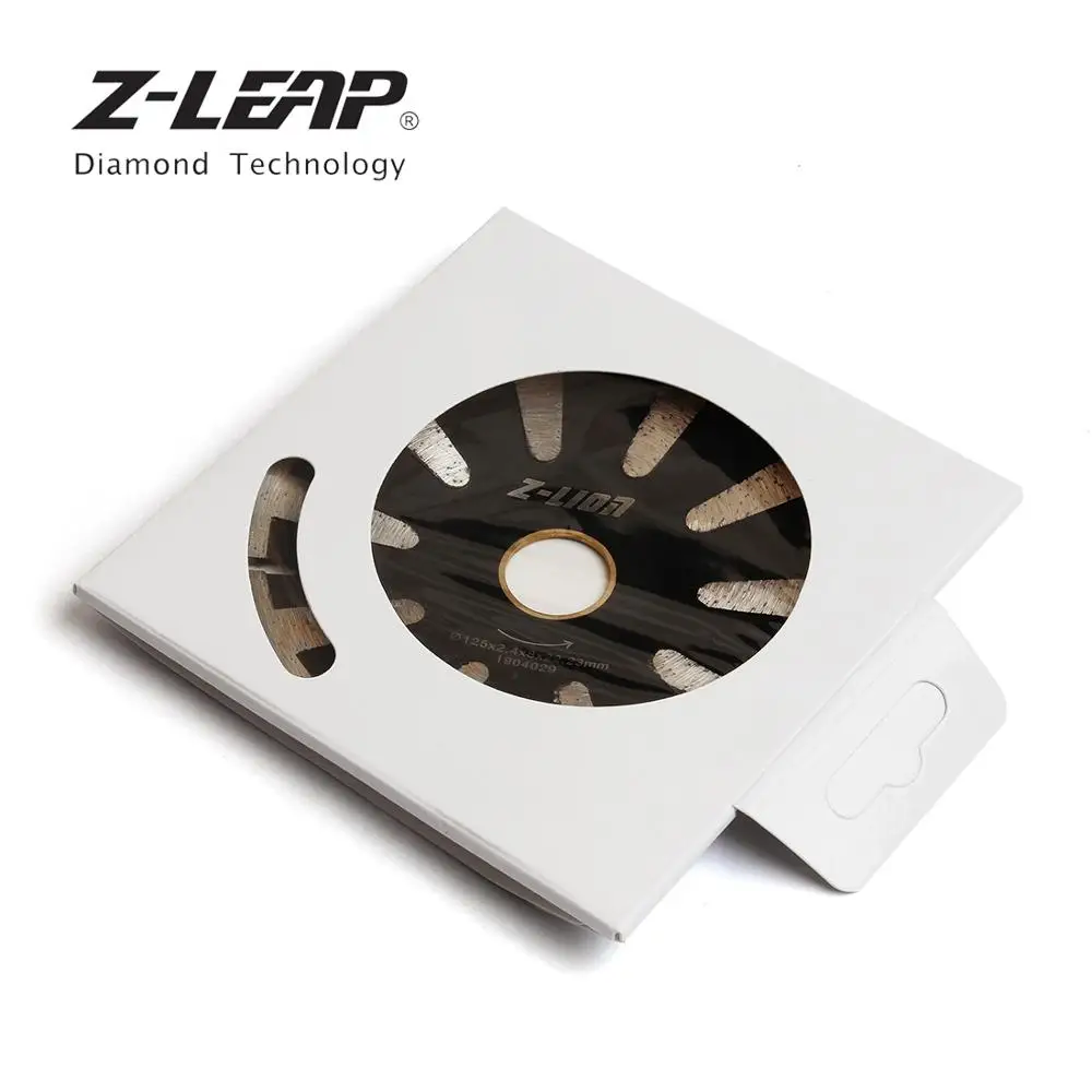 Z-LEAP 5 Inch Concave Curved Disc Diamond Saw Blade T-Segmented Turbo Rim Cutting Disc For Granite Marble Convex Diamond Tool