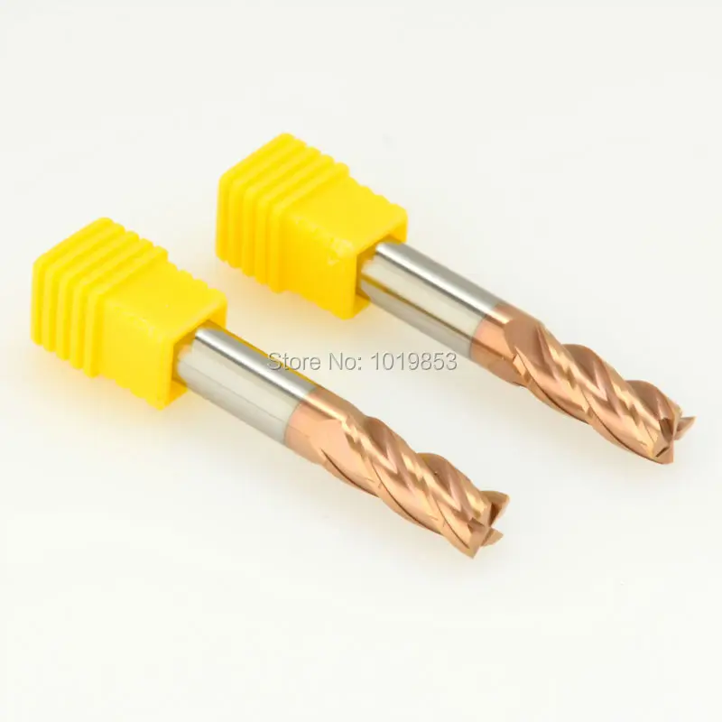 

2pcs SLONS S500-8x8x75L HRC60 flat tungsten CARBIDE milling cutter end mills for hardened steel