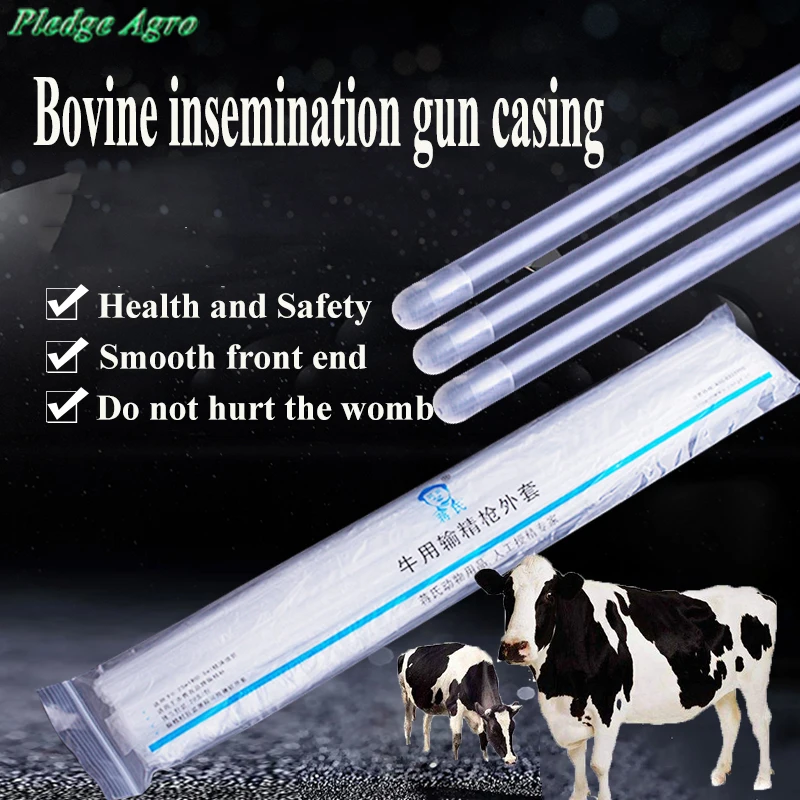 60pcs disposable cattle cow bovine artificial insemination gun catheter sleeve casing pasture ranch farm equipment farming tools