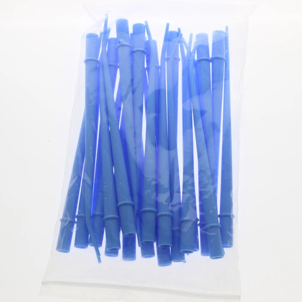 50Pcs Dental Surgery Pipe Elbow 1/16 IInch Diameter Blue Aspirator Tube Bend Dentist Equipment Products 2.5mm