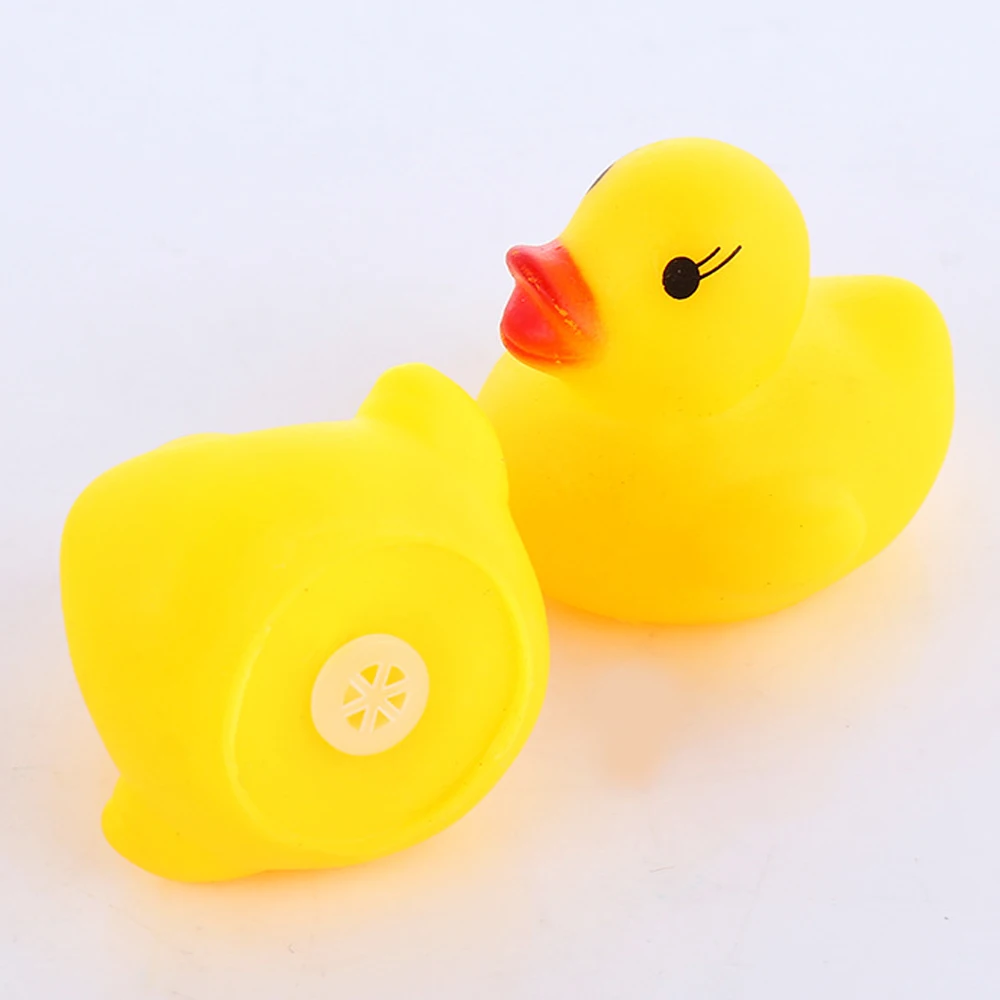 100pcs Baby Bath Rubber Duck Duckie Baby Shower Water Toys Swimming Pool Floating Squeaky Rubber Duck Toys for Children Gifts