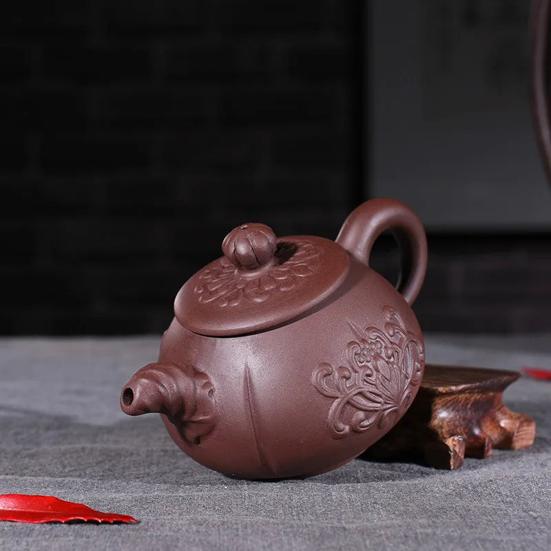 H-089 Yixing purple sand pot Huanglongshan original mine purple clay teapot Kung Fu tea company gift custom wholesale