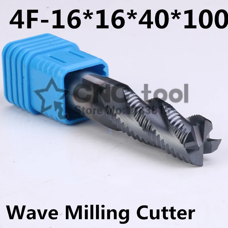 

wave carbide milling cutter 4F-16.0MM,16*16*40*100MM alloy Rough milling cutter , CNC milling machine,CNC milling tools, Nc tool