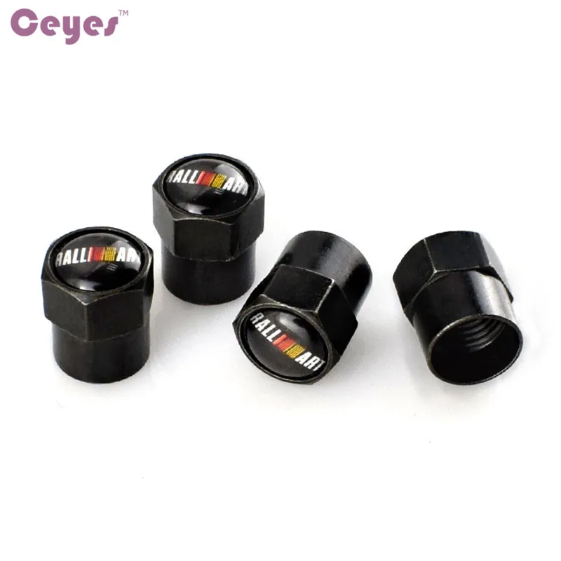 Ceyes Car Styling Auto Wheel Tire Valves Tyre Stem Air Caps Case For Mitsubishi RalliArt Galant Ralli Art Car-Styling 4pcs/lot