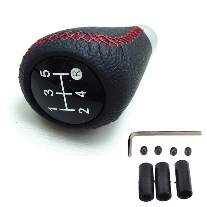 5 speed Manual Car Auto Genuine Leather Shifter Gear Stick Shift Knob For Toyota Estima Hiace Hilux Cruiser Matrix MR2
