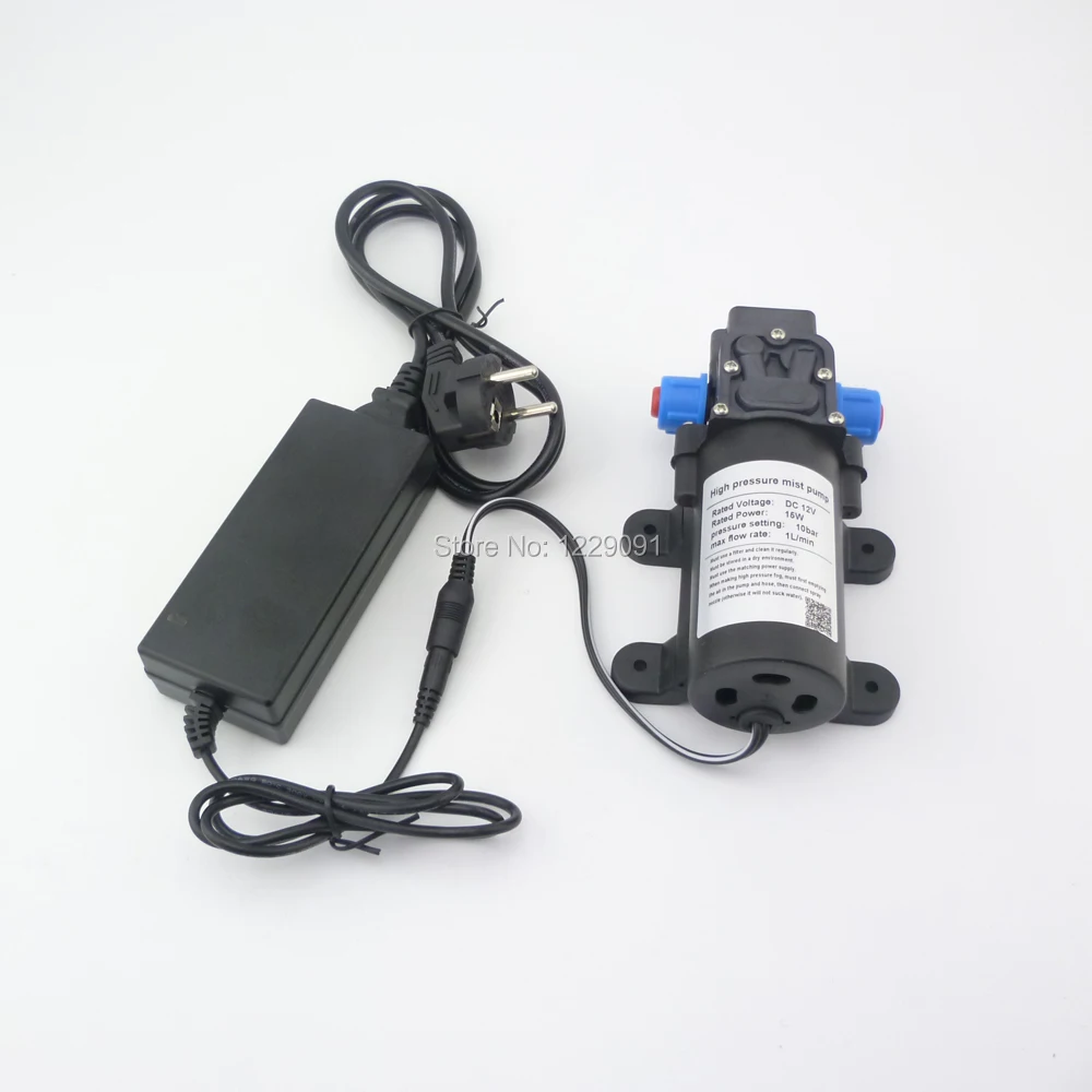 15W 1L/min  8bar Return valve type Mini DC 12v electrical high pressure sprayer pump water mist Pump fog pump misting pump