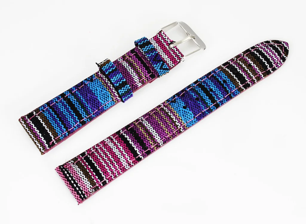 18mm Length 7 Kinds Color Denim Fabric Canvas Cloth Men Women Wrist Watch Band Watches Strap