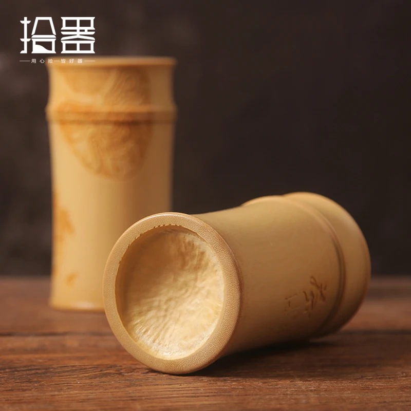 Handmade Bamboo Storage Box Kitchen Tea Container Jar Cans Organizer Spice Round Vacuum Caps Seal Canister Carving Peking Opera