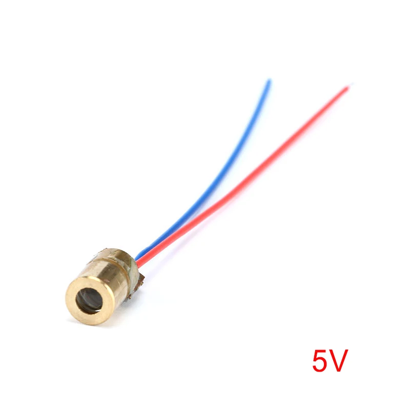 Tête Laser à Point rouge 3V 5V, Module de Diode à Point réglable, 6MM 650NM 5MW, 5 pièces