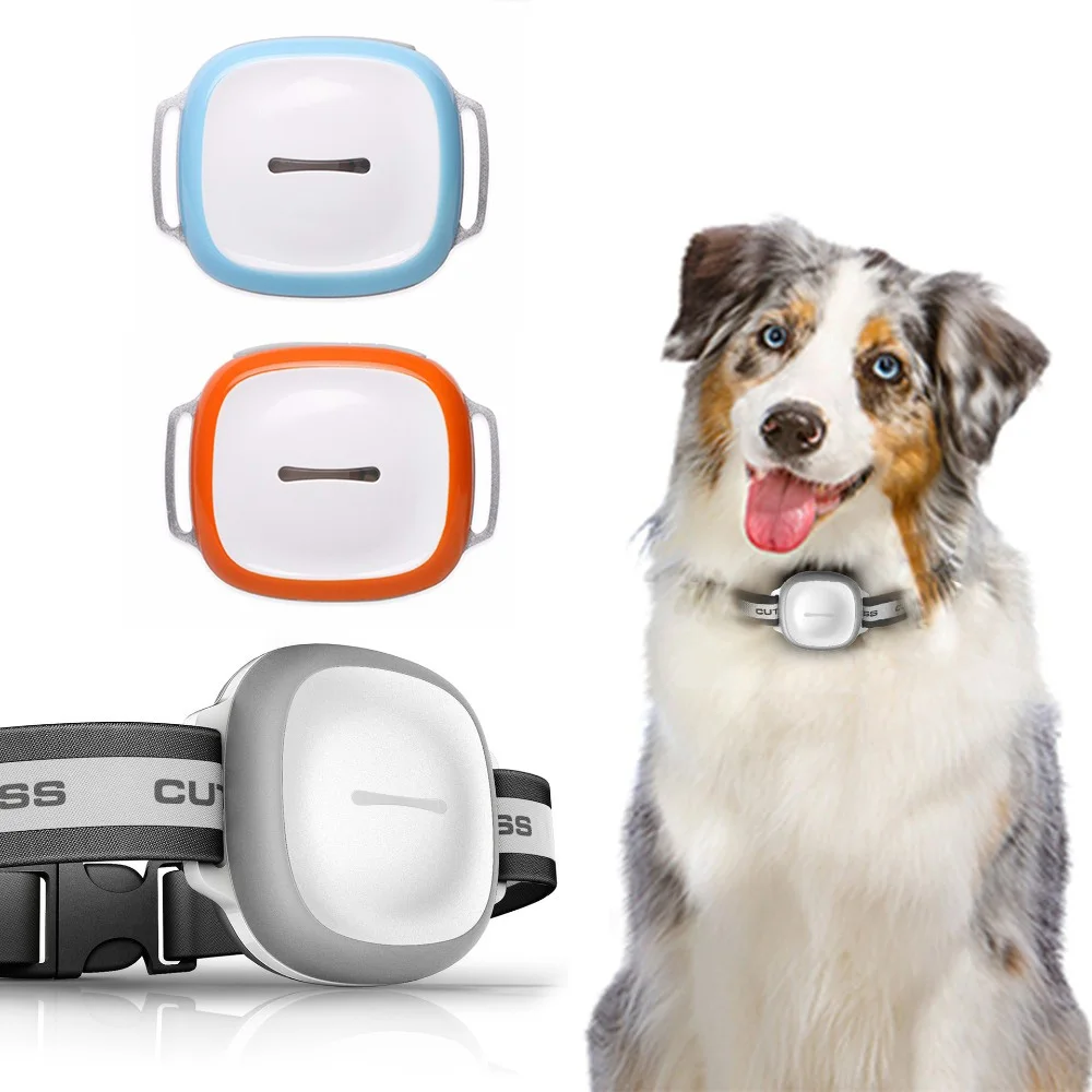 Mini Pet Collar GPS Tracker long standby time dog cat Pet personal gps tracker free App website service LED Night Light Wifi+GPS