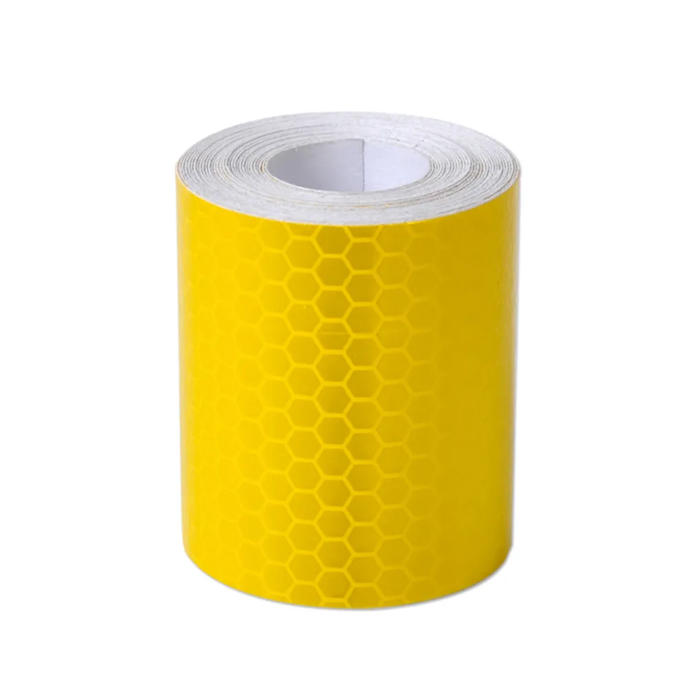 3mX5cm Fluorescence Pure Yellow Reflective Car Truck Motorcycle Sticker Safety Warning Signs Conspicuity Tape Roll