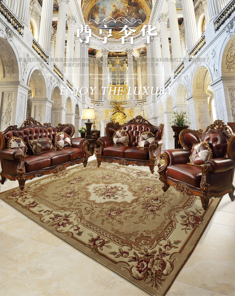 

Wool carpets promotion rugs Luxury Whole Floral Large size Custom European carpet with thicken mats Wool carpets