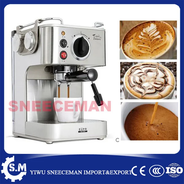 19 bar professional semi- automatic household coffee making machines stainless steel steam coffee pot milk coffee machine