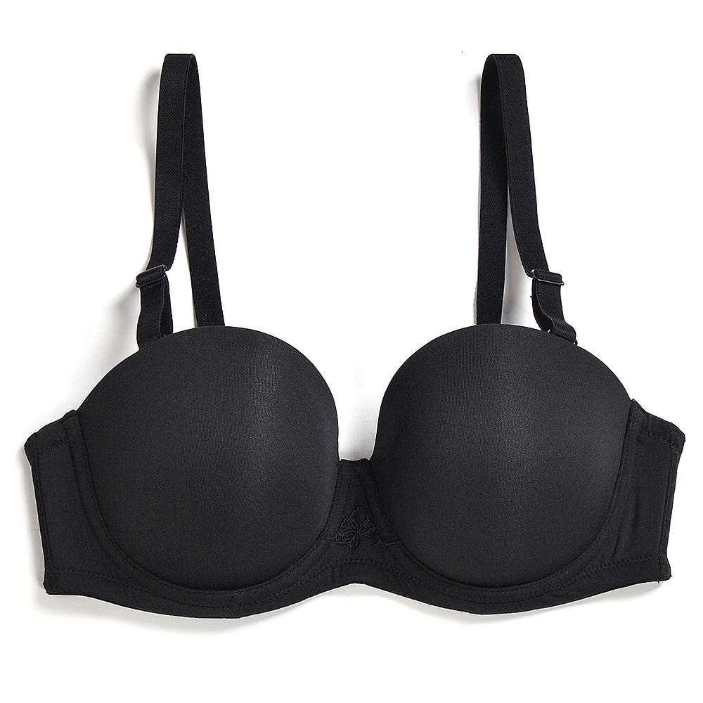 YANDW New Women Bra Brassiere Underwire 32 34 36 38 40 42 44 B C D E F G H Black Push Up Bras for Women Underwear Sexy Lingerie