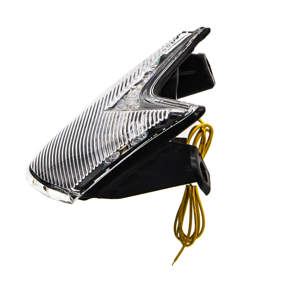 Black/Clear/Blue Motorcycle Brake Turn Signal LED Tail Light for Kawasaki ZX-10R 2006-2007 ZX-6R/636 Z 750S 2005-2006