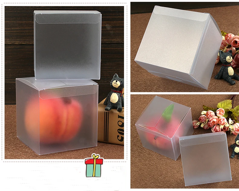 300pcs 9*9*9cm Frosted Pvc Box Plastic Clear Box Gift Boxes For Jewellery/Candy/food Packaging Display Boxes Diy Cases Storage