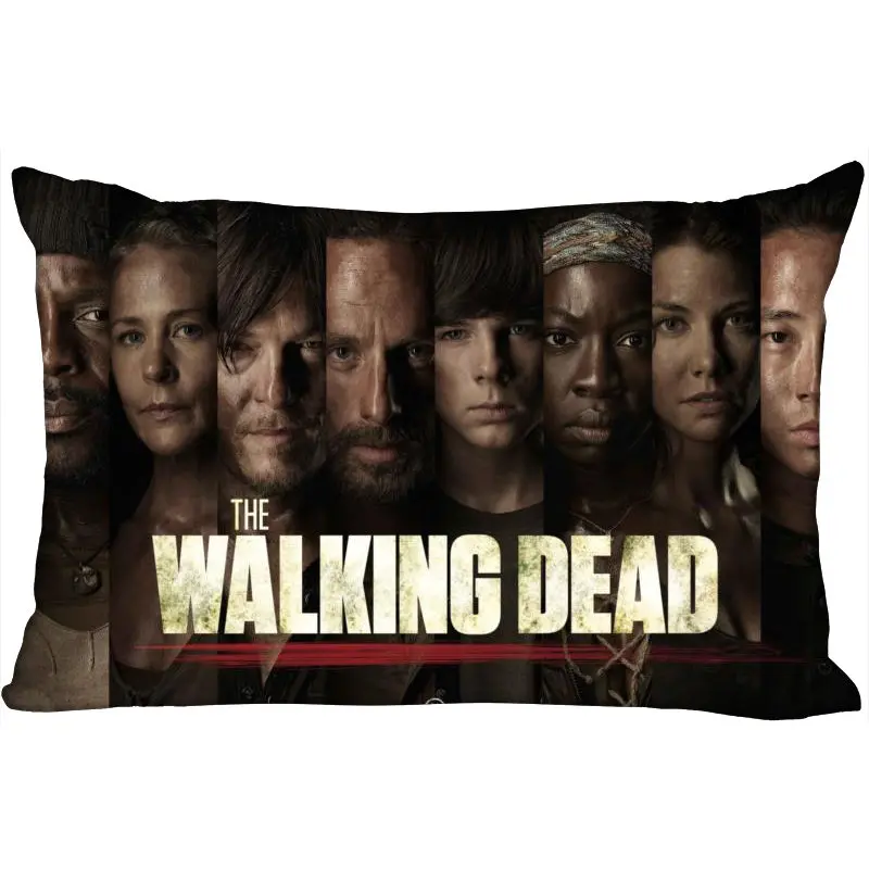 

Custom Walking Dead New Arrival Rectangle Pillowcases Zipper Custom Pillow Cover Wedding Decorative Christmas Gift