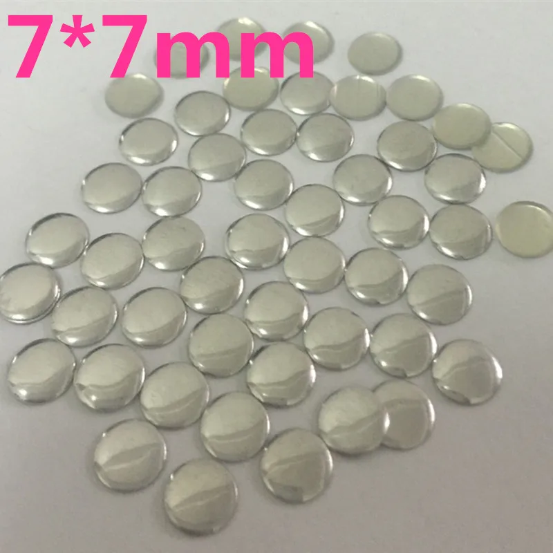 50 sztuk/partia 7*7mm srebrny poprawka szpilki metalowe okrągłe Nailheads poprawka Rhinestone DIY Flatback żelazko na rhinestuds przenikania ciepła