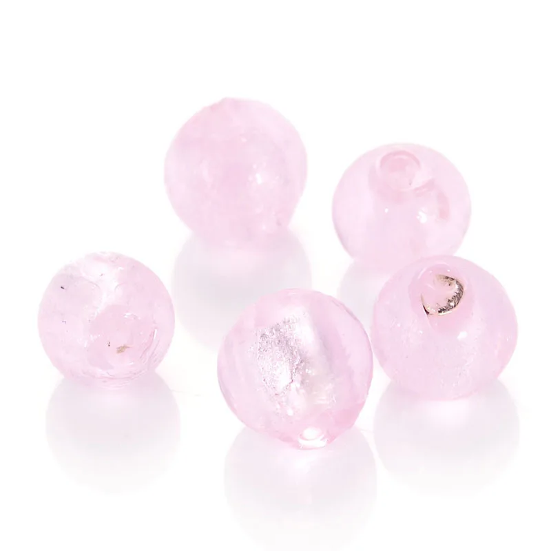 Miasol 20 Pcs/Lot 10mm Glass Chamilia beads Round Silverl Foiled Glass Lampwork Spacers Beads For Diy Jewelry Making Accessories