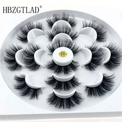 HBZGTLAD Neue 7 pairs natürliche falsche wimpern gefälschte wimpern lange make-up 3d nerz wimpern wimpern verlängerung nerz wimpern für schönheit