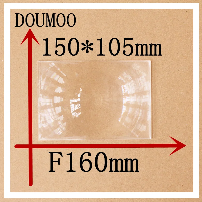 

5 pcs / lot size 150*105 MM Focal length 160 mm Acrylic fresnel Lens Rectangle Concentrated amplification fresnel lens solar