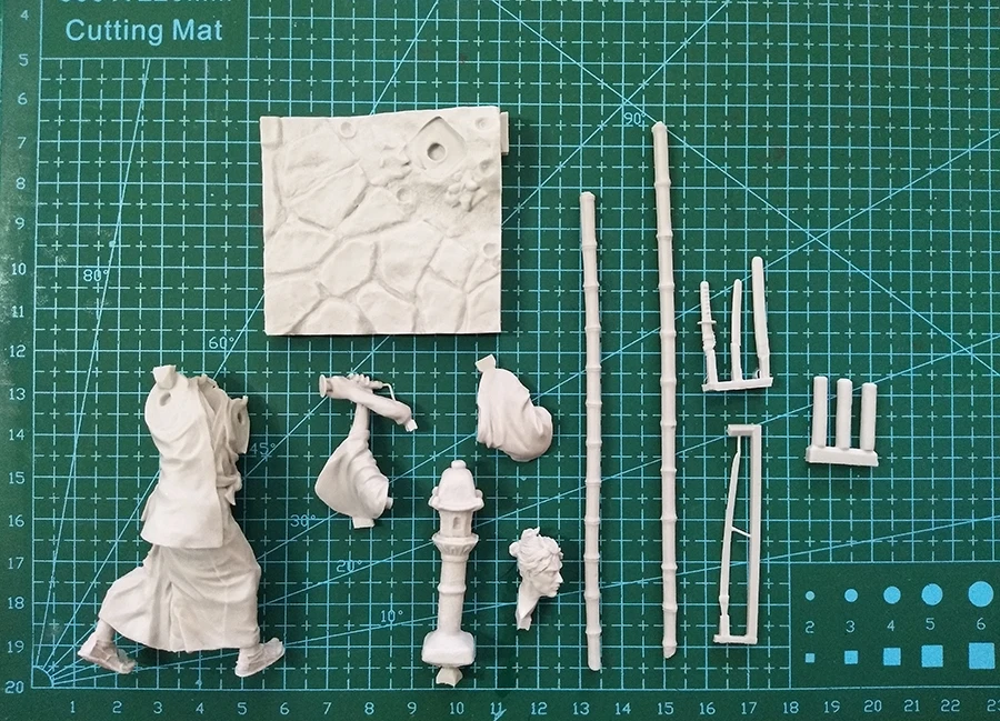 Unpainted Kit 1/24 75mm Sword of the Wind Samurai Windcutter  75mm   Resin Figure miniature garage kit