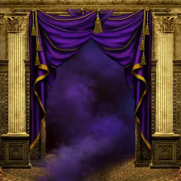 

Purple Lace Curtain Column Room backdrops polyester or Vinyl cloth High quality Computer print party Backgrounds