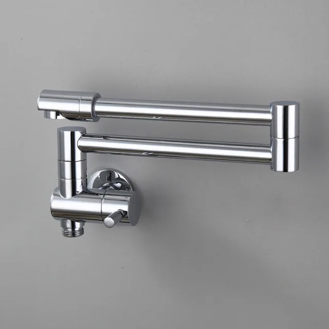 Kitchen Faucet Foldable Kitchen Sink Mixer Tap Brass Black/Golden/Chrome 360 Degree Single Cold Wall Mounted Rotating Bidet tap