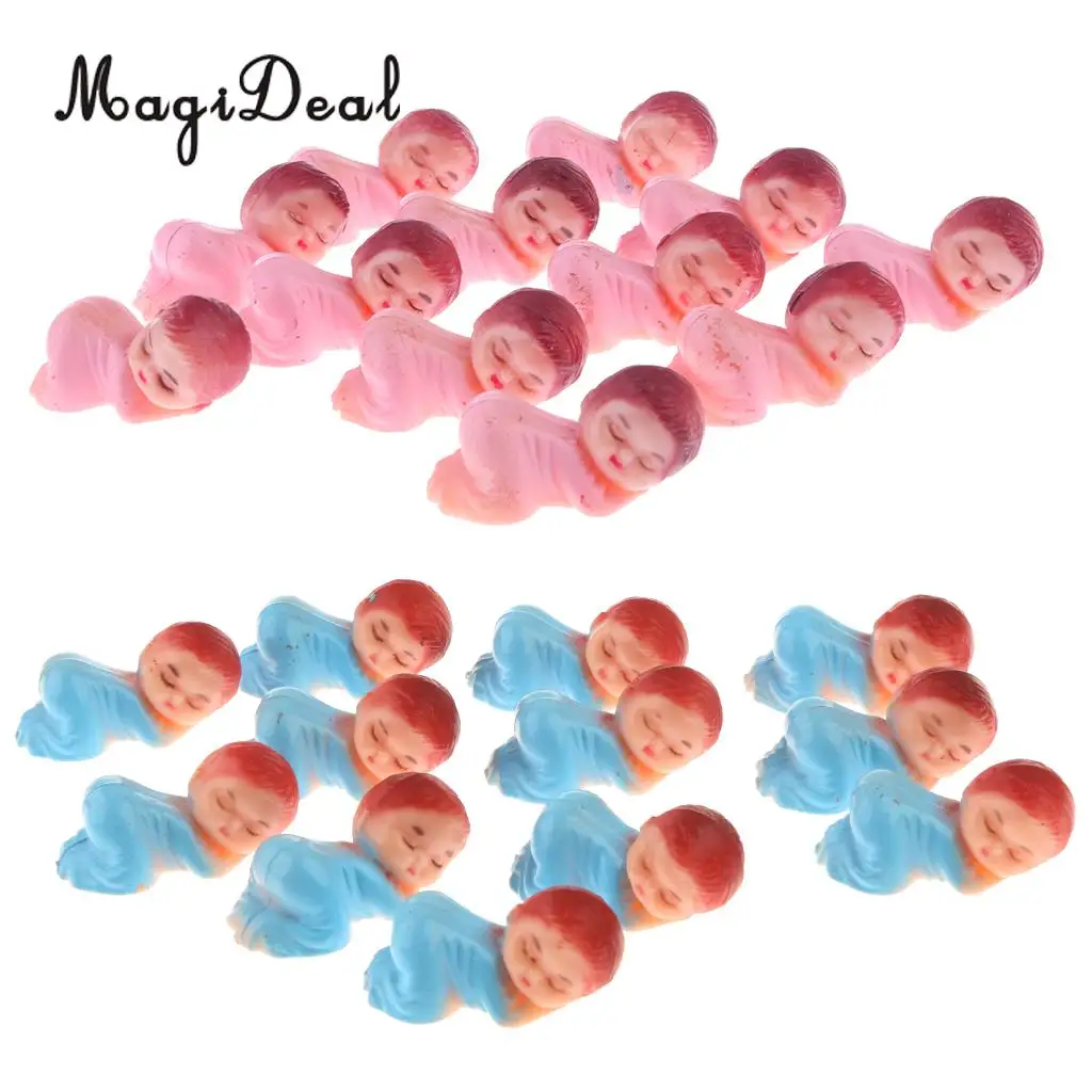 Hot Sale 24pcs Mini Sleeping Baby Figures Doll Boy Girl Baby Shower Favor Party Bag Filler Table Home Decorations -Plastic