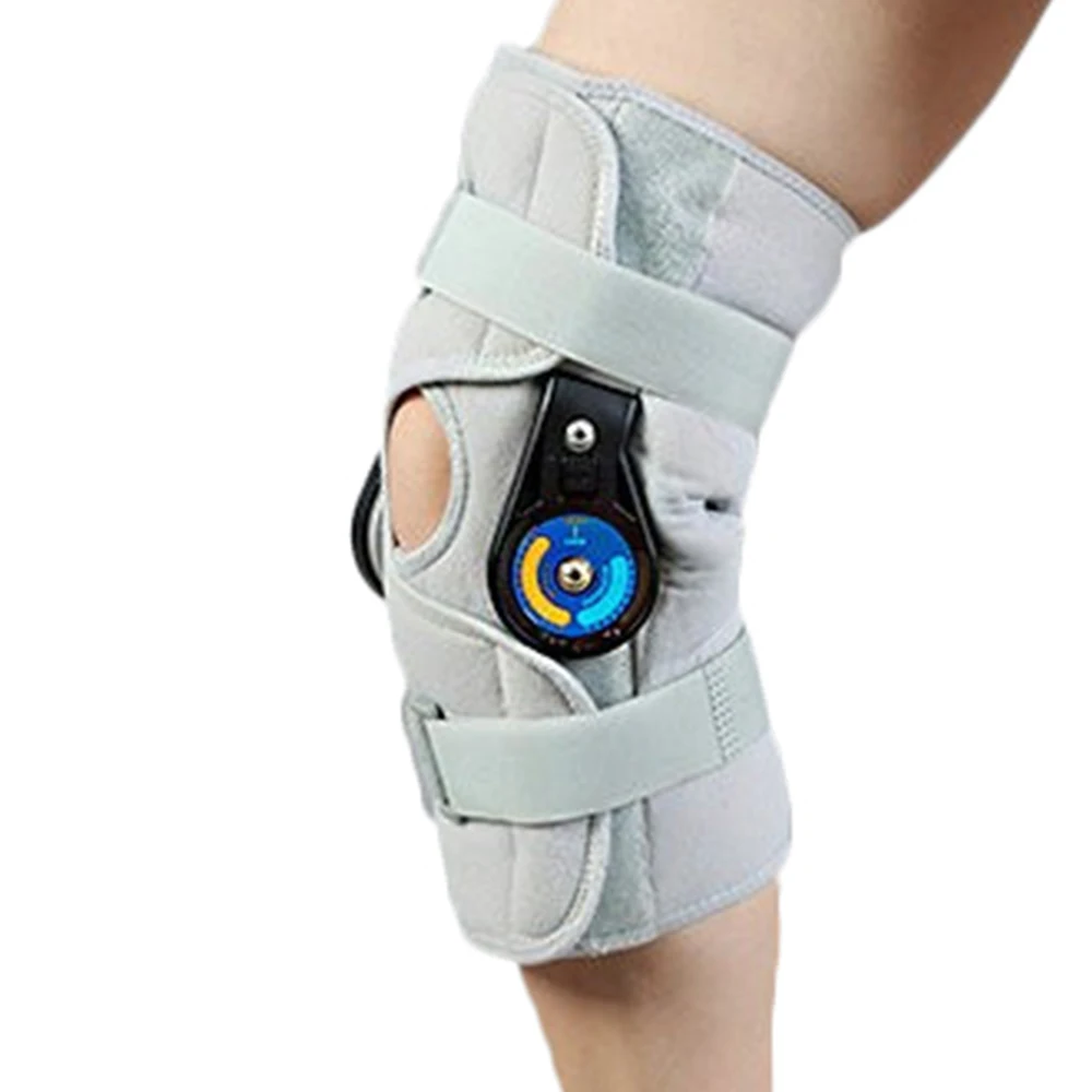 ROM Patella Knee Braces Support Pad  Orthosis Belt Hinged Adjustable Short Knee joint lateral stability Prevent hyperextension