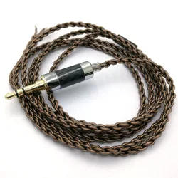 RY-C09 copper single crystal earphone super soft wire fever repair upgrade Metal plug ie800 wire DIY Headphone Cable 20-core x 4