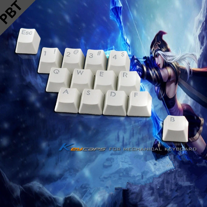 LOL Keycaps PBT Backlit 14Keyset OEM Profile Key Caps With Keycap Puller For MX Switches Backlit Mechanical Gaming Keyboard