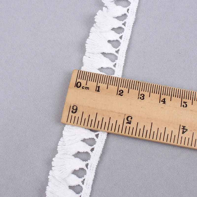 2cm 5yards/lot Tassel Lace Trims Fringe Ribbon Tape DIY Handmade Fabric Accessories Sewing Curtain Dress Edge Wrapping Wedding