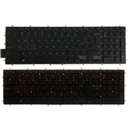 Novo teclado retroiluminado dos EUA para Dell G3 15 3579 3779 G5 15 5587 G7 15 7588 P75F Inglês preto