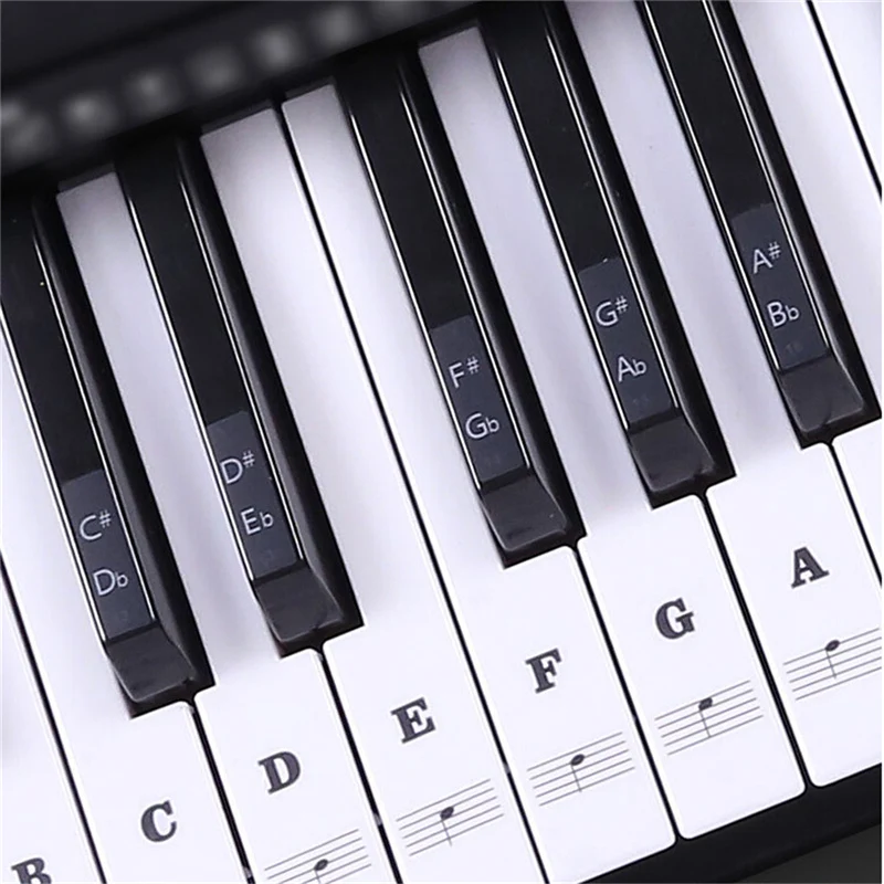 54 61 88 Keys Electronic Piano Keyboard Sound Name Stickers Key Sticker Piano Stave Music Decal Label Note Sticker