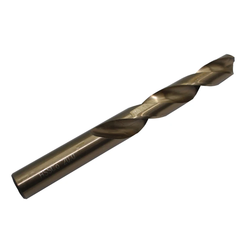 M35 20.0 1PC 20.0mm Cobalt Drill Bits HSS Co Steel Straight Shank for Drilling on Hardened Steel, Cast Iron & Stainless Steel