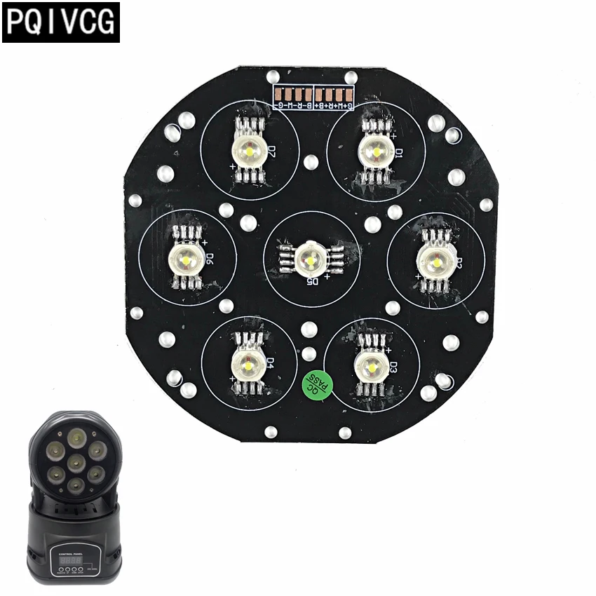 

7X10W LED light Board for 7x10w mini moving light rgbw 4in1 Parts Repair Accessories