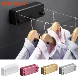 Home 4M steel wire Invisible Wall Hanger Indoor Retractable Solid Clothesline Retractable Clothesline clothes dryer