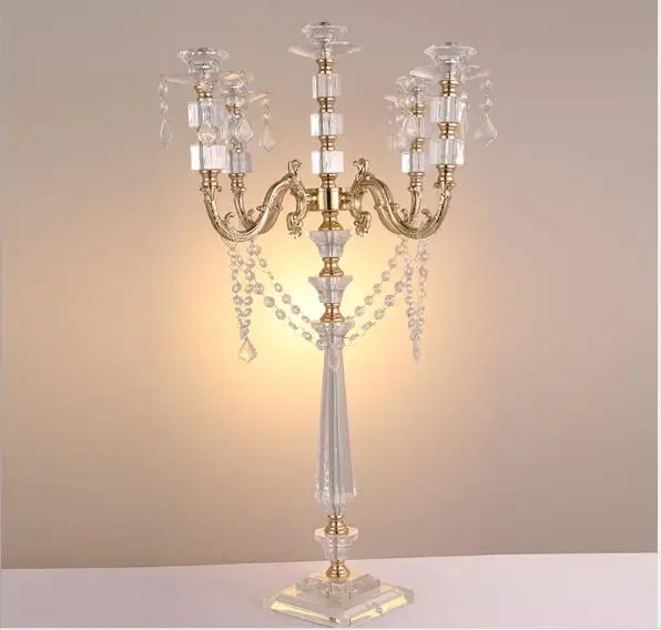 

75 cm Tall Wedding Crystal candelabras Wedding Centerpiece candlestick aisle road lead Event props