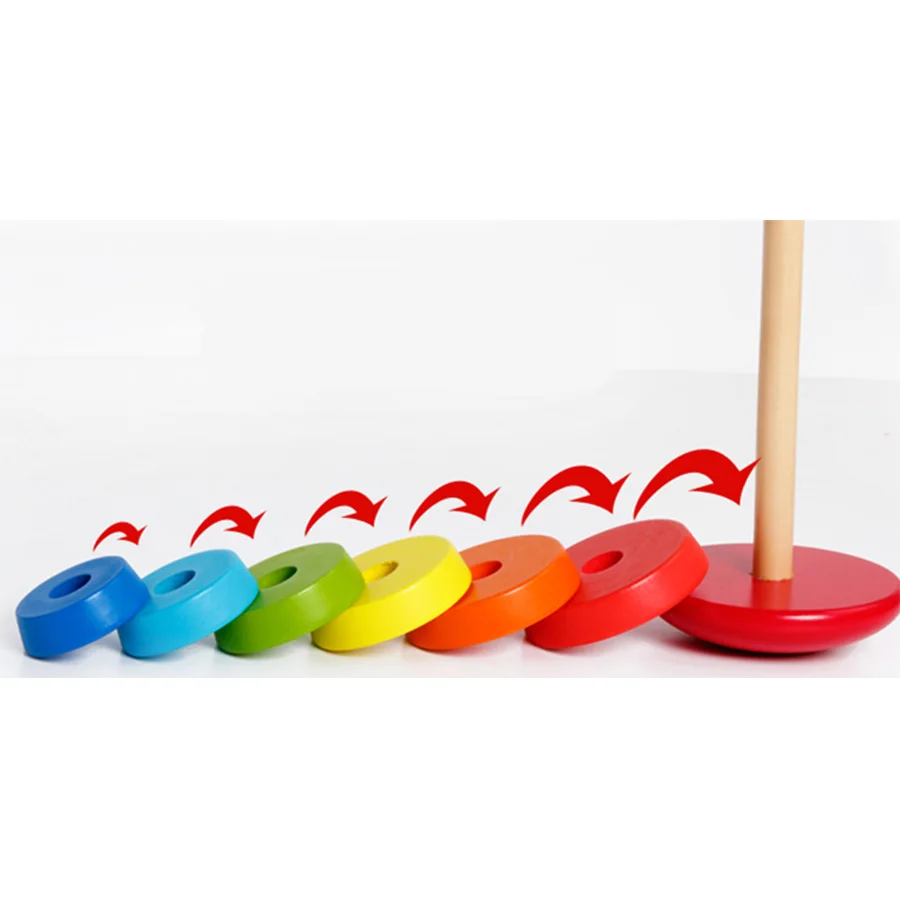 Montessori Baby Kinderen Speelgoed Houten Clown Schudden Toren Leren Educatief Voorschoolse Training Brinquedos Juguets