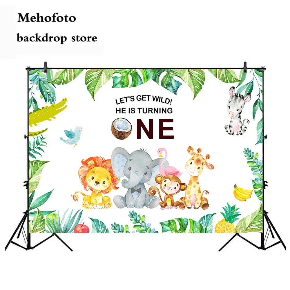 

Wild One Photo Background Let's Get Wild Theme Party Decoration Backdrop Photography Safari Jungle Parties Animals 235