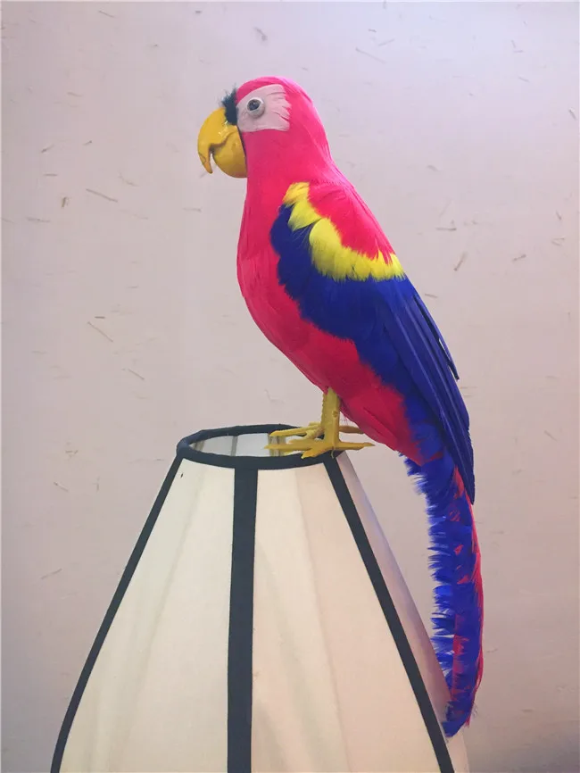 

new simulation pink&blue parrot model polyethylene & furs cute parrot gift about 40cm 1150