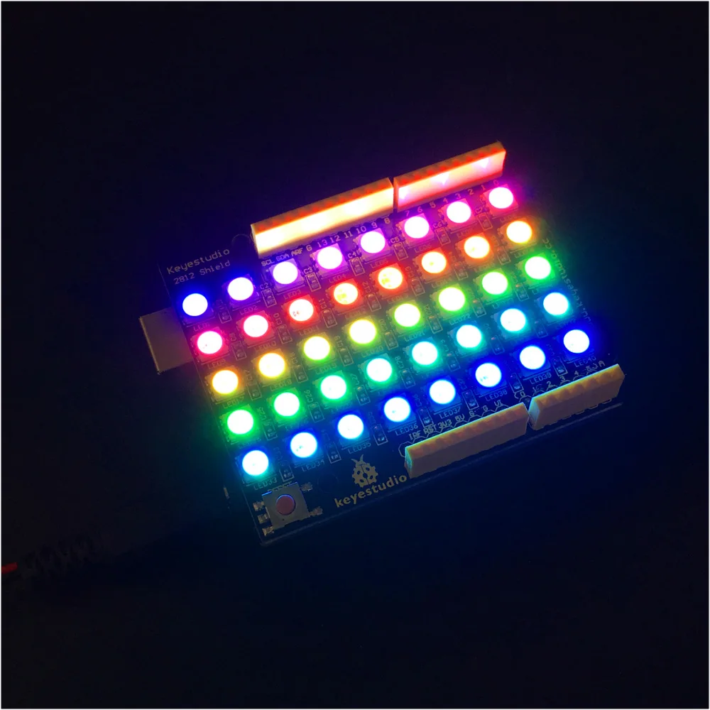 НОВЫЙ! Keyestudio 40 RGB LED WS2812 Пиксельный матричный экран для Arduino UNO R3
