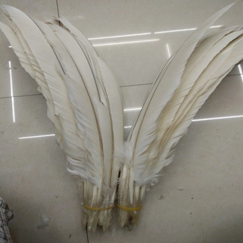 

50pcs rare white feathers 20-24 inches / 50-60cm beautiful feathers