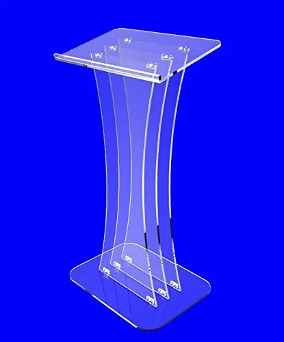 

Fixture Displays Clear Acrylic Lucite Podium Pulpit Lectern custom Logo plexiglass