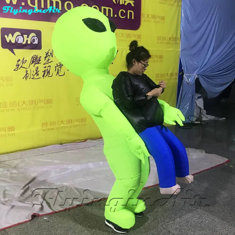 2m Parade Inflatable Alien Fun E.T. Alien abduct Human Inflation Extraterrestria Costume