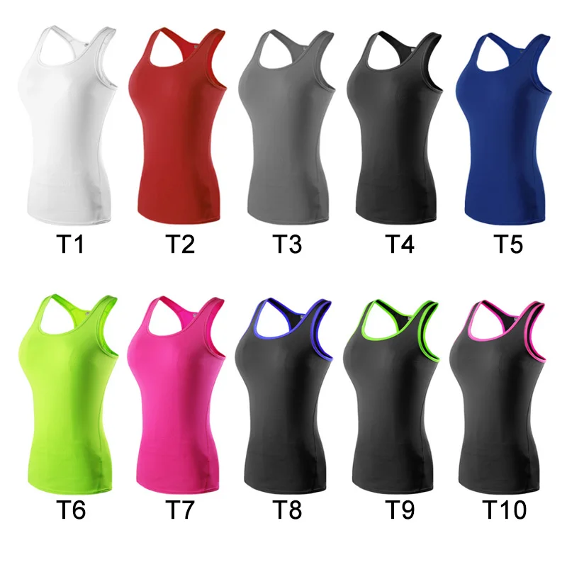 Yoga Shirt Sport Running Quick Dry Vest High elasticity Tight fitting Women GYM Clothing Fitness Bodybuilding T shirt