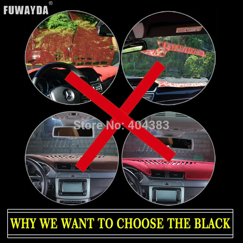 Car dashboard covers mat for Ford Fiesta no navigation 2008-2015 dashmat pad dash covers Instrument platform accessories