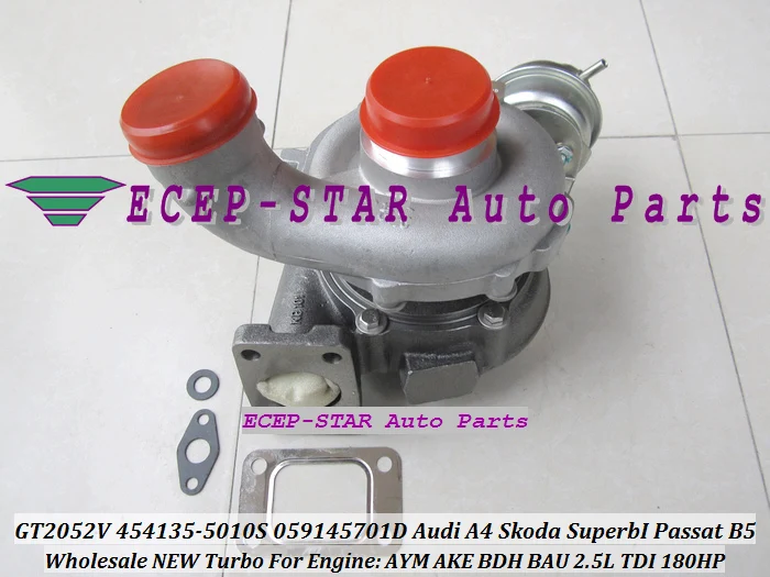 Free Ship GT2052V 454135 454135-5010S 059145701K Turbo For AUDI A4 A6 A8 For Skoda Superb For VW Passat B5 AKE BDH 2.5L